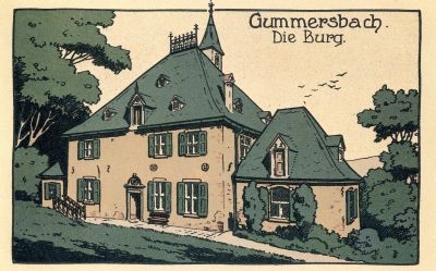 Postkarte von 1905, sie zeigt die alte Burg